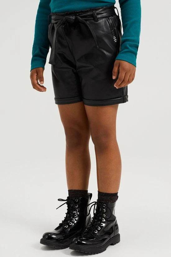WE Fashion Meisjes Paperbag Short Van Imitatieleer - Maat 134/140 4 WE Fashion Meisjes Paperbag Short Van Imitatieleer - Maat 134/140 - Afbeelding 2
